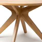 Armande 130cm Round Oak Veneer Dining Table - Pendle Village Furniture